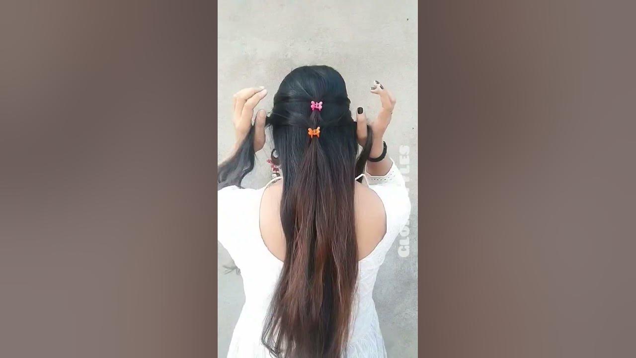 Try this mini clature hairstyle💜 #Hair #hairstyles #longhair #million #