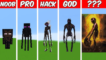 ENDERMAN Pixel Art Build in Minecraft ! Noob vs Pro vs Hacker vs God - Minecraft Animation