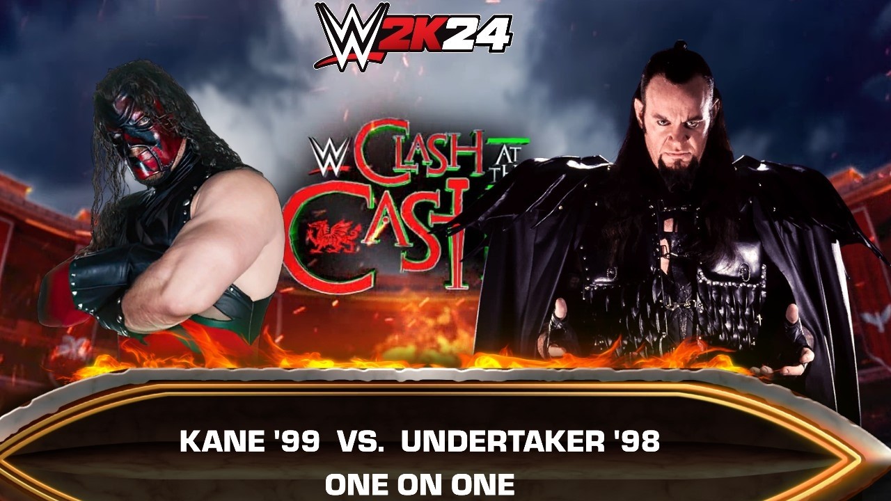 WWE 2k24 - Кейн '99 против Андертейкера '98: Одиночный матч на Clash At The Castle