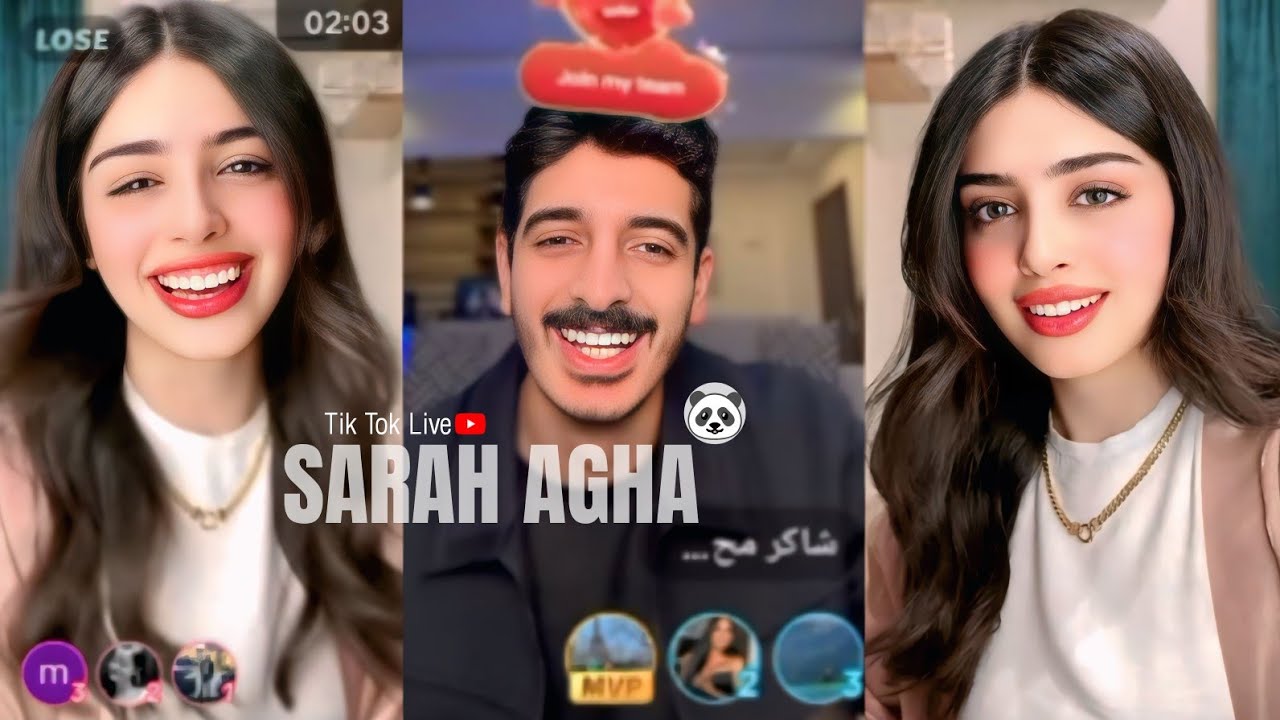 لايف سارة أغا 21/3/2025 تيك توك | محمد شاكر Sarah Agha Tik Tok Live