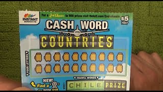 Scratching a Winning Instant Scratch Off Lottery Ticket called "Cash Word" -  Australian Lotteries