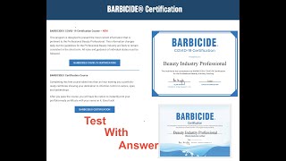 BARBICIDE COVID-19 Certification Course & BARBICIDE Certification Course (With Answer)