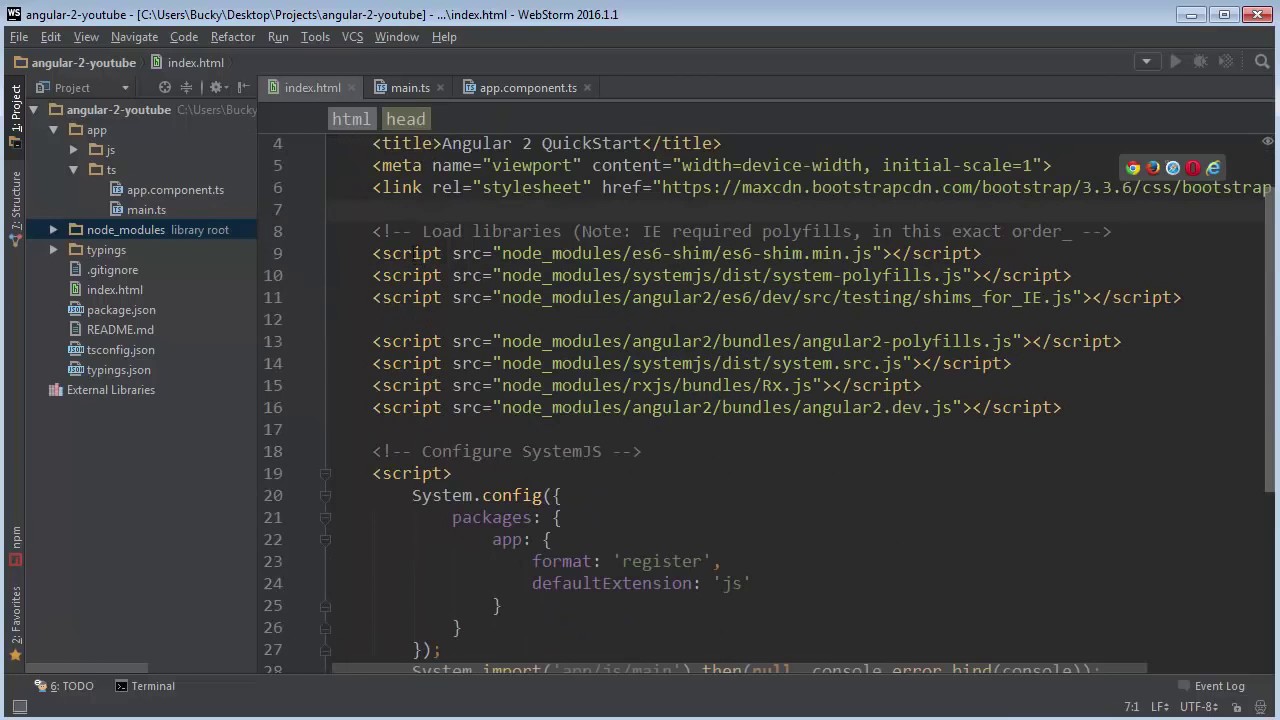 Angular 2 for Beginners Tutorial 4 SystemJS and main ts - YouTube