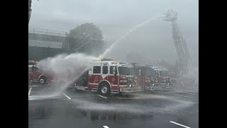 Hicksville F.D. Triple Wetdown for 3 New Sutphen Engines!