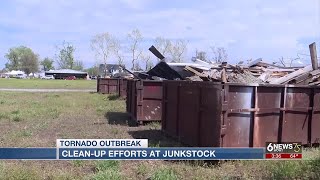 Tornado cleanup efforts underway at Waterloo's 'Junkstock'