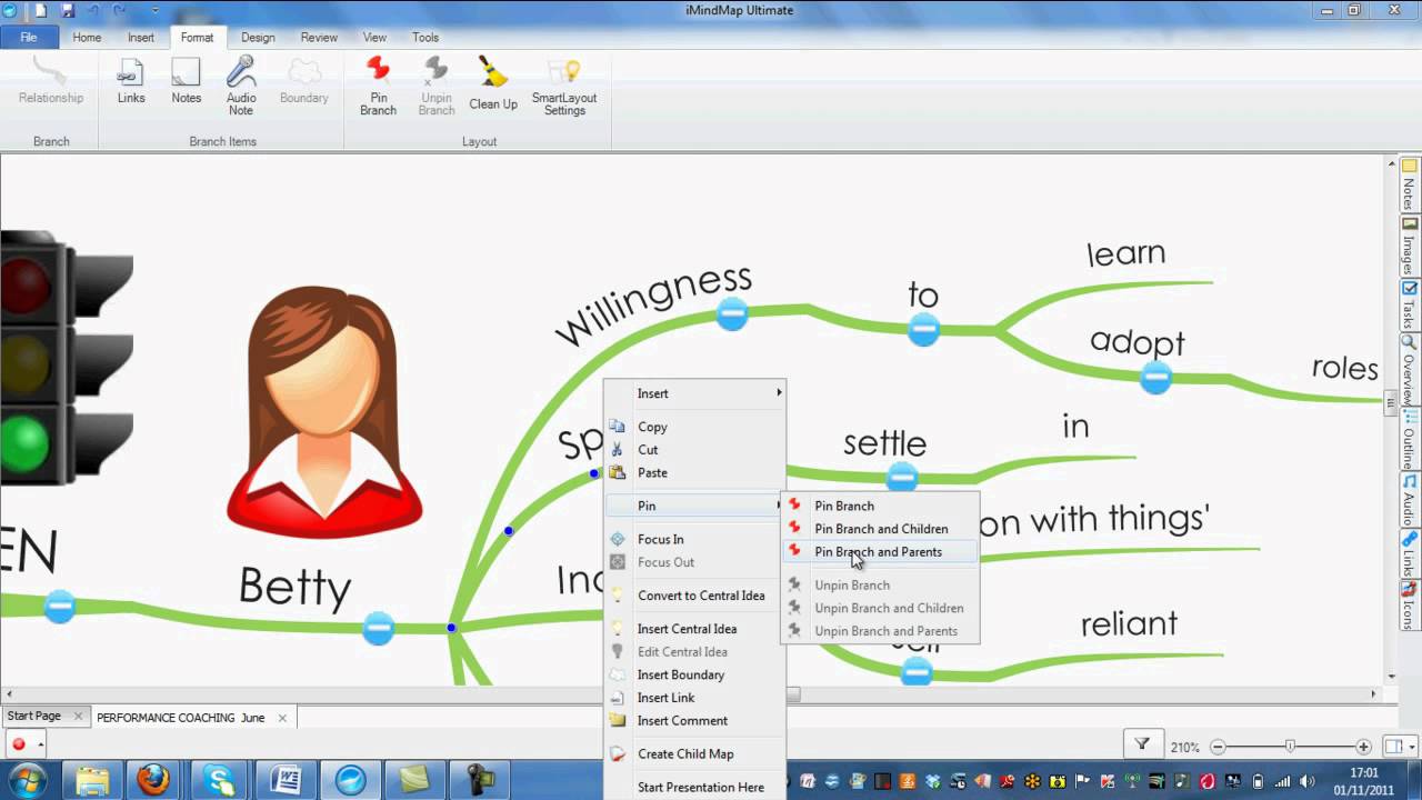 iMindMap 5 - Branch Pinning - YouTube