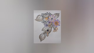 Flower zentangle pattern || zentangle art step by step 