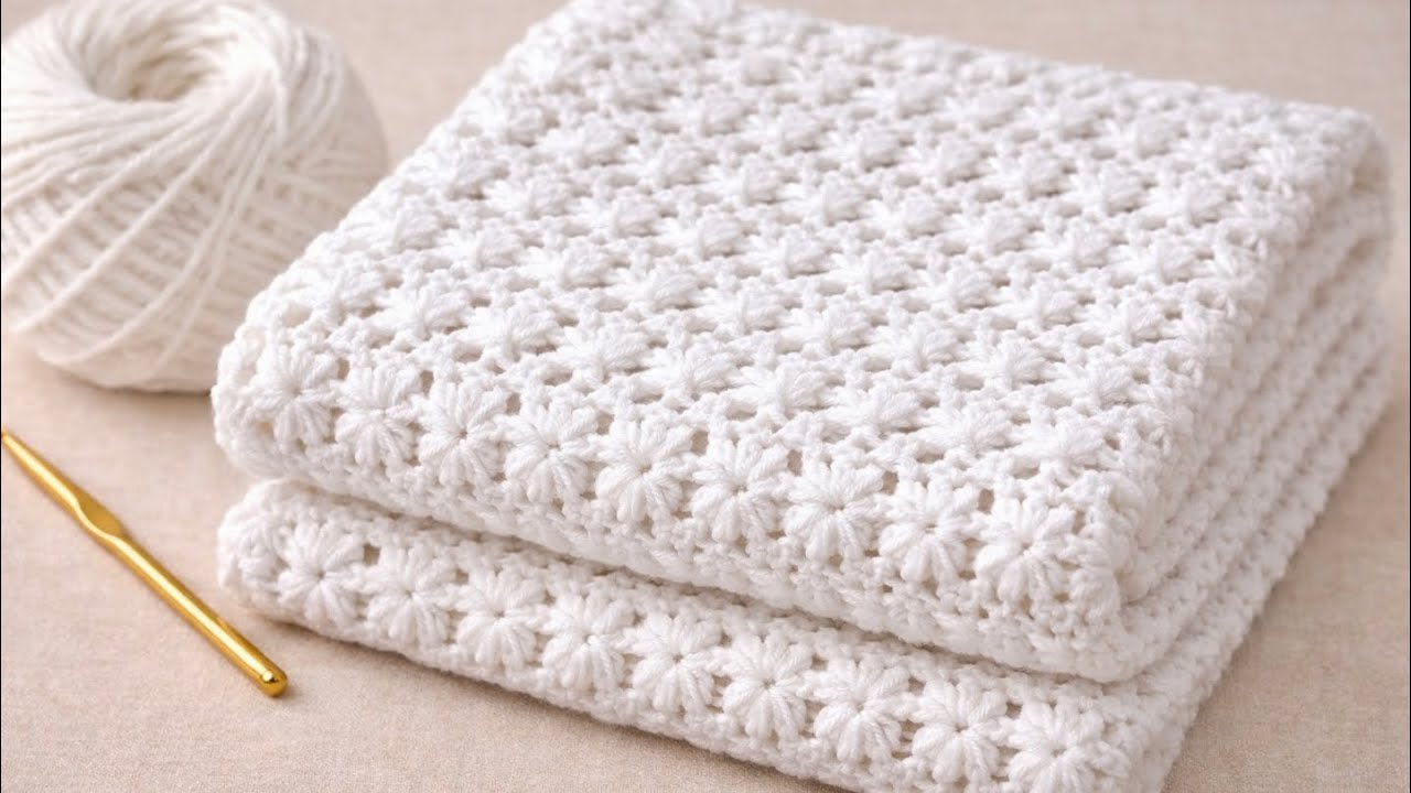 EASY Crochet Stitch for Warm Blanket,Shawl, Scarf & Cardigan❄️ New Crochet Pattern