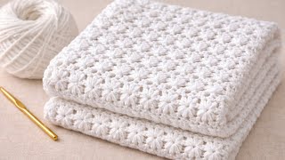 Easy Crochet Stitch For Warm Blanket,Shawl, Scarf & Cardigan❄️ New Crochet Pattern