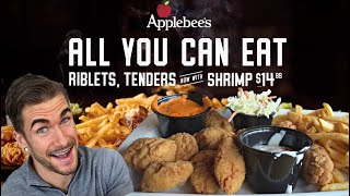 I BROKE APPLEBEE'S ALL YOU CAN EAT (I Can't Believe This Happened) | AYCE Chicken Wings & Shrimp