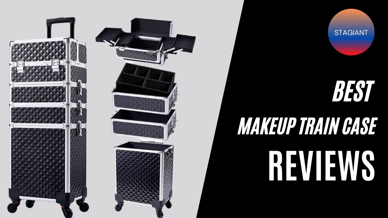 Best Makeup Train Case reviews Stagiant Rolling Makeup Train Case Large Storage Cosmetic
