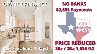 OWNER FINANCE HOME  | 3Br  | 2Ba  | 1,636 ft2 | Frisco, Texas 75035