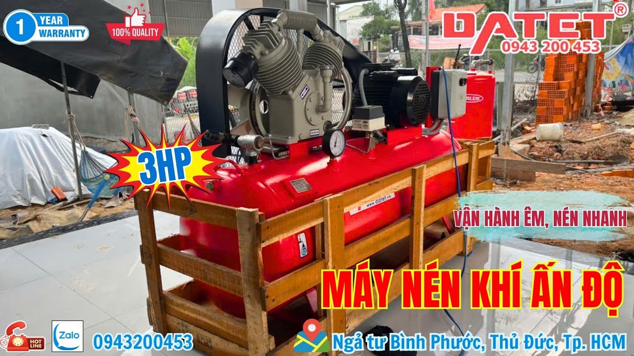 Bùng Nổ Sức Mạnh – Máy Nén Khí Ấn Độ 3HP Cho Xưởng Gara Chuyên Nghiệp!
