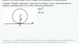 Касательная к окружности