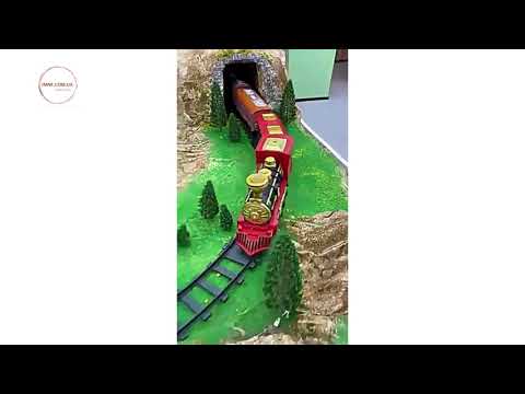 Інтерактивний ігровий залізничний конструктор розвиток мислення 20 елементів поїзд 3 вагони звук світло пара, видео 1