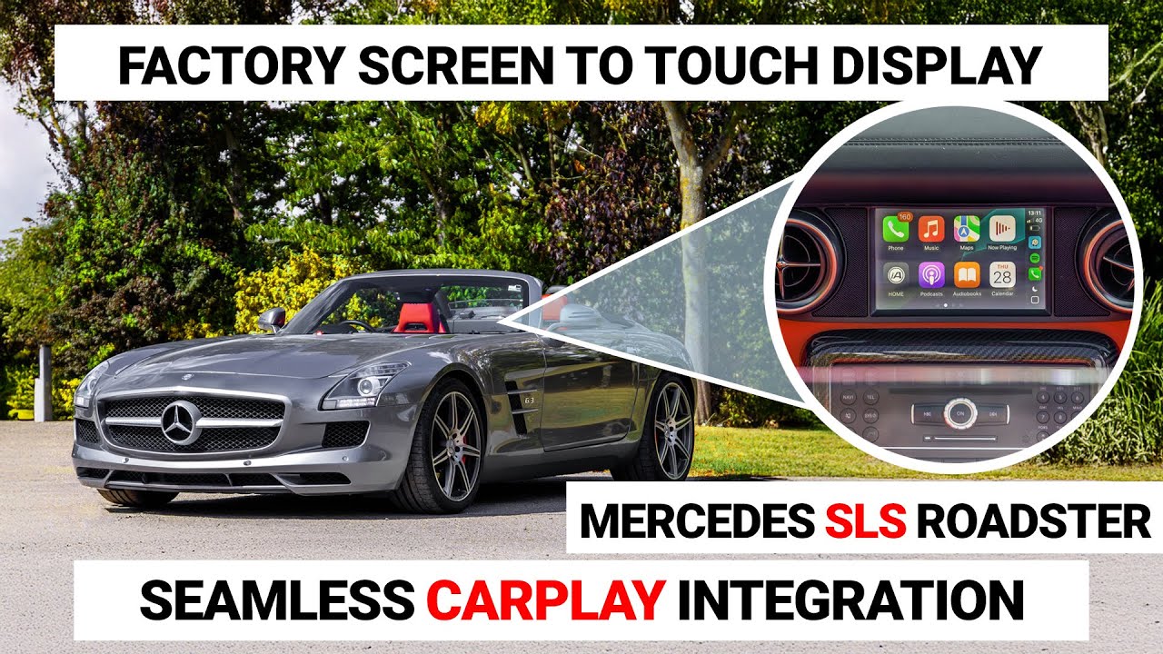 Mercedes SLS Roadster Apple CarPlay Upgrade | Factory Screen to Touch ...