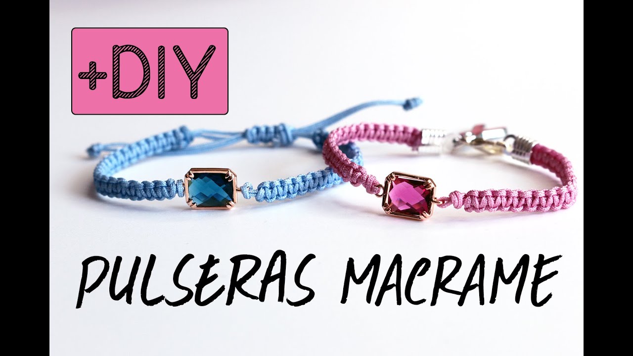 DIY Pulseras de Macramé paso a paso | Macramé bracelet DIY - abalorioscdb