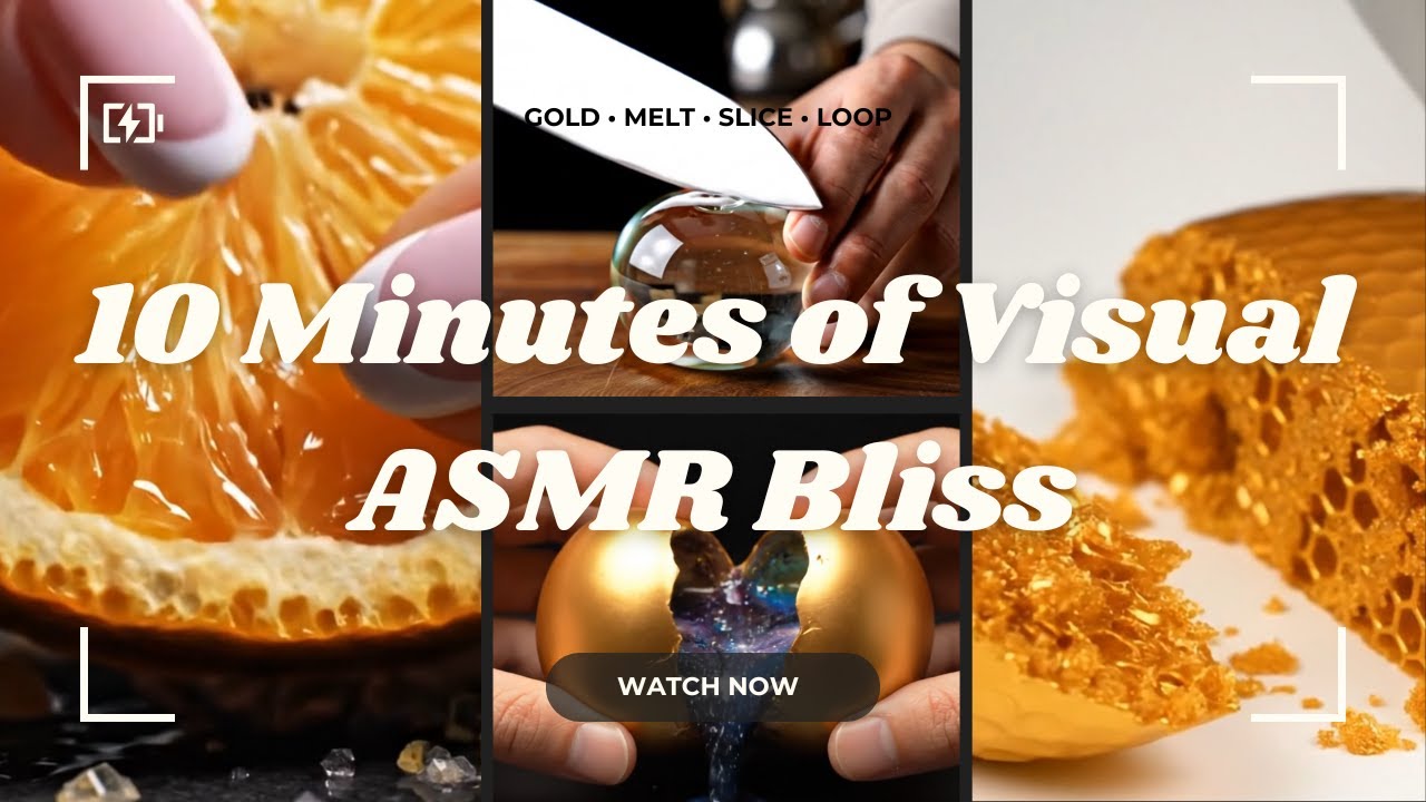 Gold, Glass, Honey & Heat — 10-Min ASMR Texture Loop for Visual Triggers
