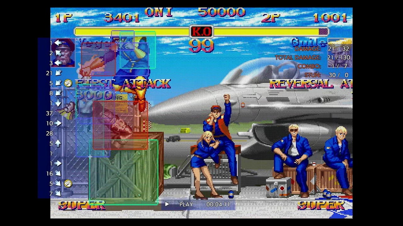 CFC】How to record Guile's wake-up reversal actions（Land M