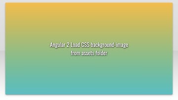 Angular 2 Load CSS background-image from assets folder