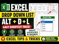Learn Excel Fast | Alt + D + L Dropdown List Trick