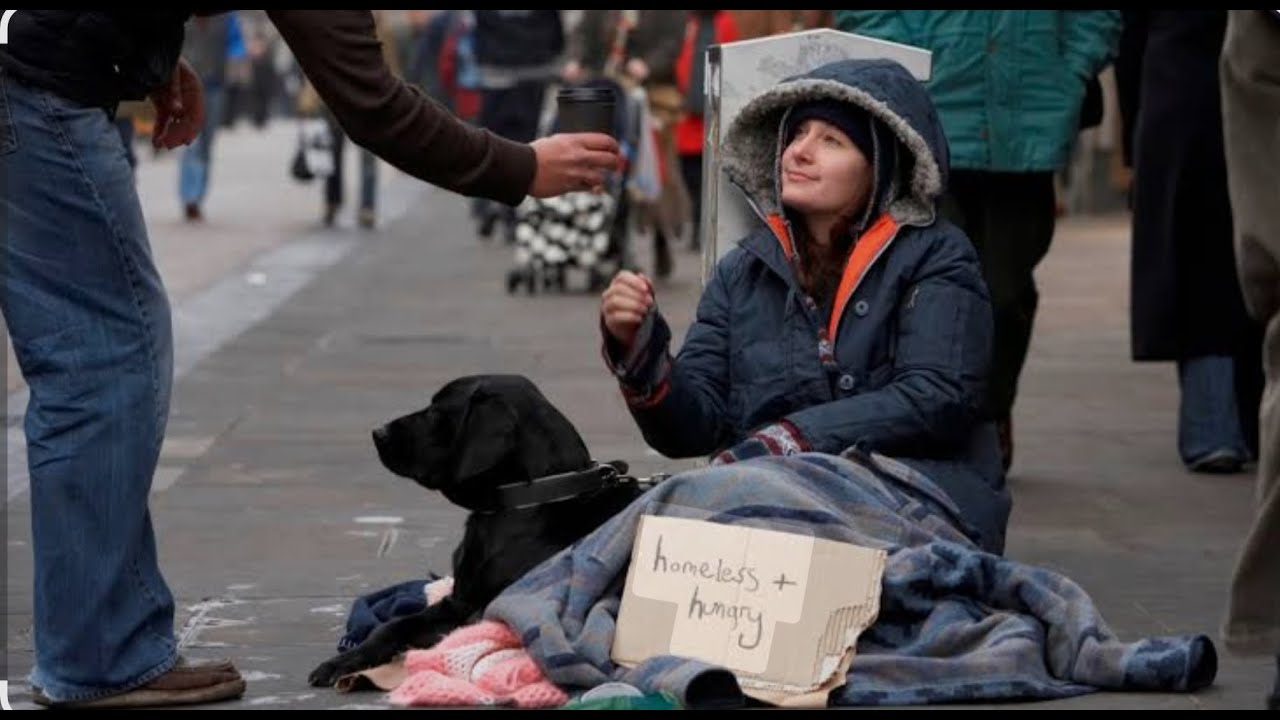British people on the streets of Leicester( whilst illegal immigrants in nice hotels)
