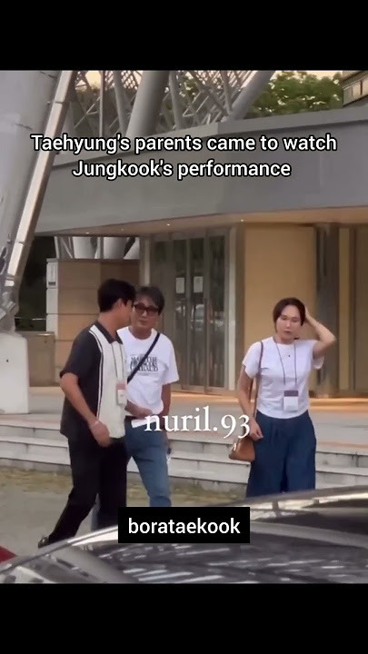 Taehyung's parents came to watch Jungkook's performance 😭😭 #shorts #taekook #bts #jungkook #taehyung