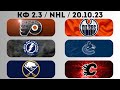 Прогноз на хоккейные матчи 19.10.2023: Баффало vs Калгари, Тампа vs Ванкувер, Филадельфия vs Эдмонтон 🏒