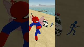 Spider Stickman Rope Hero #miami Vice City Police Fight screenshot 4