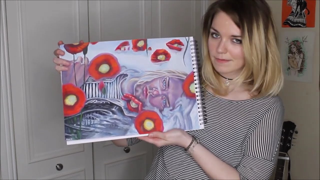 Heart Shaped Box - Art Time Lapse Music Video ♥️🥀 "He Eye's Me Like a Pisces"