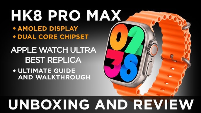 HK8 Pro Max Smart Watch Men 49mm 2.12 AMOLED Screen 1:1 Compass NFC High  Refresh Rtae Smartwatch Sport Ultra Watch