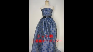 ドット柄のオーガンジー大人も子供も発表会ドレスに人気です