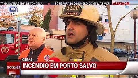 CMTV - Reportagem sobre Incêndio Urbano em Porto Salvo - 27 de Janeiro de 2018