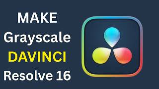 How To Make A Grayscale With Davinci Resolve 16