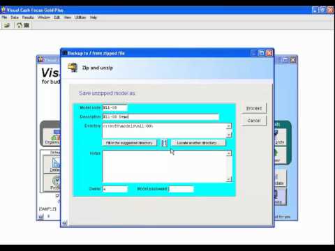 Zip/Unzip a model in Visual Cash Focus