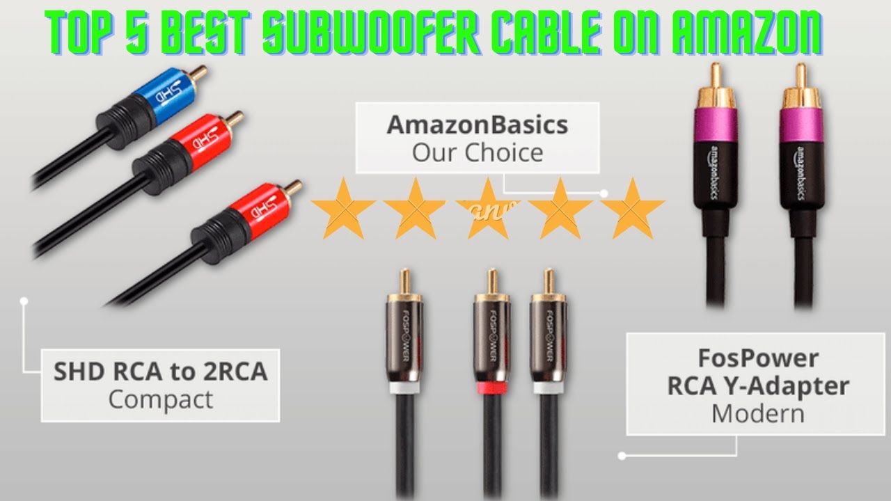 Top 5 Best Subwoofer Cable On AmazonWhere To Buy Subwoofer Cables On