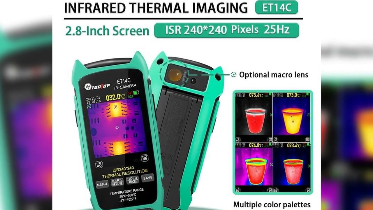A must-have product! TOOLTOP Portable Thermal Imager Optional Macro Lens -20~550? Thermal Camera r