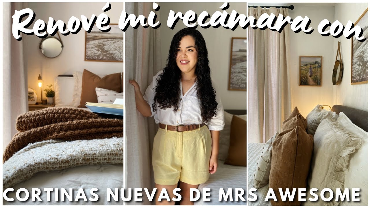 Renové mi recámara con cortinas elegantes de Mrs. Awesome ✨ Organización de mi Clóset + Regalitos 🫶🏻