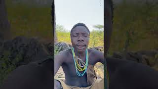 Hadzabe Tribe bushmen Chabba practice English words and names of social media 🥰
