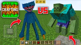 Huggy Wuggy VS Mutant Zombie in CRAFTING and BUILDING