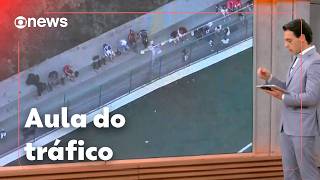 Police record line for drone operation course promoted by drug traffickers in Rio