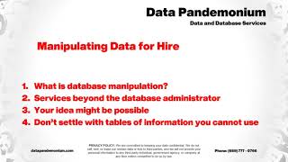 Data Wrangling (Manipulation) - Data Pandemonium