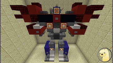 Minecraft - How To Build Transformers Prime Beast Hunters Optimus Prime Robot Mode!