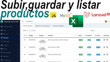 Listar, Guardar e Importar productos mediante un archivo Excel en Laravel 8 en el sistema de ventas