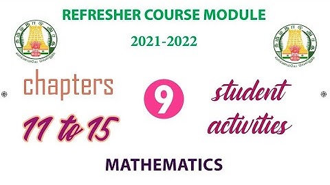 9th maths|refresher course module|Student activities|key answer,9th maths student activities answer