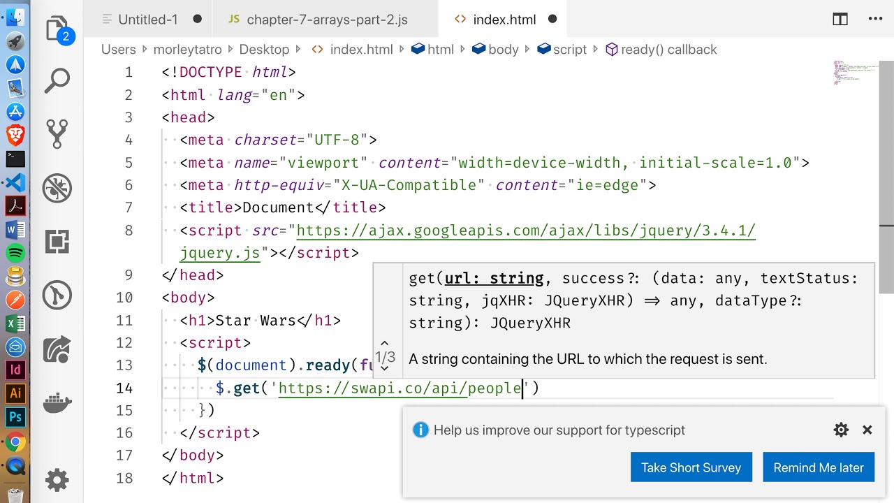 Week 1, Day 1 - Star Wars API Demo - YouTube