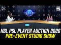 HBL PSL Player Auction 2026 Pre-Event Studio Show | Host Roha &amp; Former Pakistan Captain Urooj | MX1J