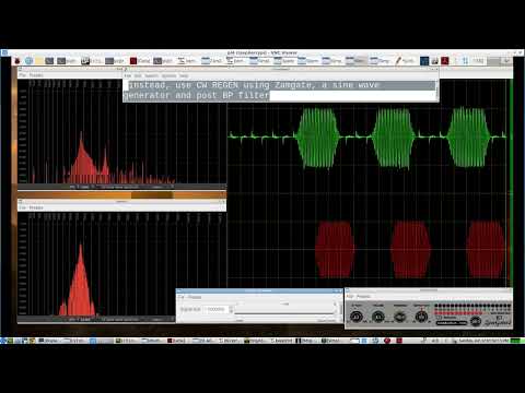 Raspberry PI CW Morse Code TONE CLONEr - INPUT harsh sounding CW, output PURE SINE WAVE shaped CW