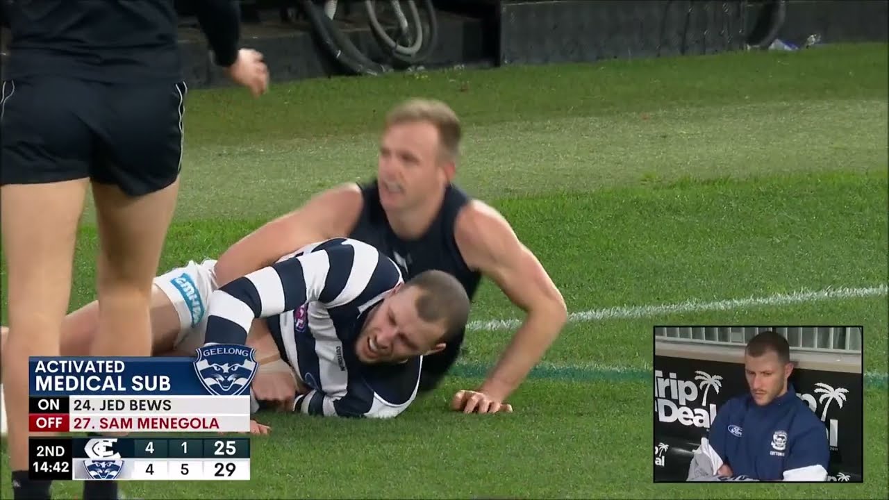 Will Hayes tackle on Sam Menegola