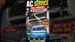 Split AC Deep Cleaning Service 😱 Before vs After#shorts #acservice #zpump#voltas#r32 #aircooler